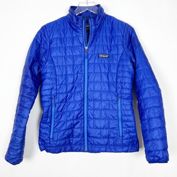 Patagonia Nano Puff Jacket Womens Small Blue Lightweight Warm Insulated Packable - Picture 1 of 16